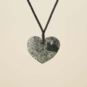 Heart Inanga Pounamu Large Pendant