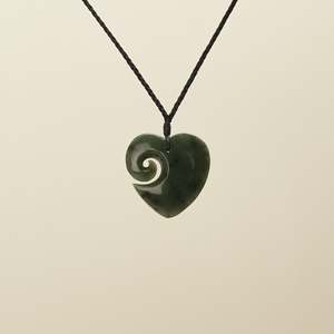 Manawa Heart Koru Kahurangi Pendant Medium