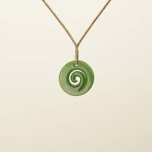 Koru kahurangi Pounamu Medium Pendant