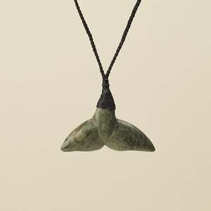 Whale's Tail Inanga Greenstone Medium Large Pendant