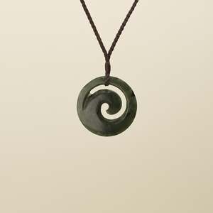 Koru kawakawa Medium Pounamu Pendant