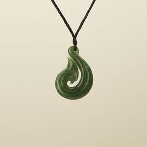 Medium Large Hei Matau Pounamu Pendant