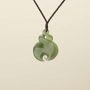 Medium Kahurangi Pikorua Koru Pounamu Pendant