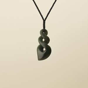 Kawakawa Inanga Pikorua Twist Large Pounamu Pendant
