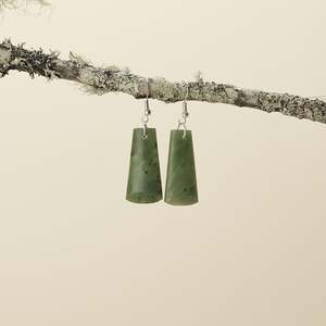 Kahurangi Drop Pounamu Earrings 33mm
