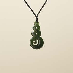 Triple Pikorua with Koru Pounamu Pendant
