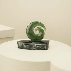 Small Greenstone Koru Sculpture