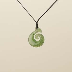 Koru Small Greenstone Pendant