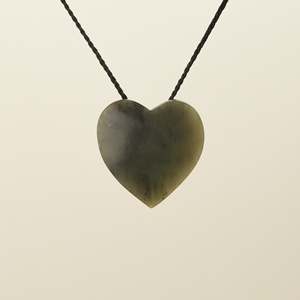 All: Manawa Heart Kahurangi Pounamu Large Pendant