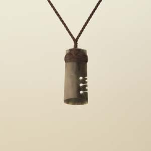 Notched Toki Hapopo Medium Pounamu Pendant