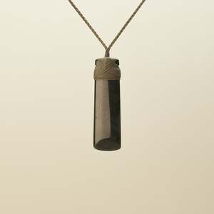 Strength: Toki Kawakawa Medium Large Pounamu Pendant