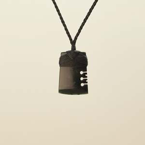 Strength: Notched Toki Kawakawa Small Pounamu Pendant