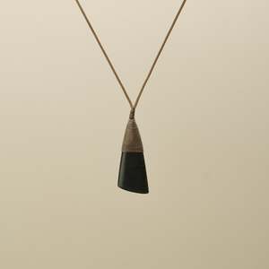 Dark Kawakawa Toki Pounamu Pendant