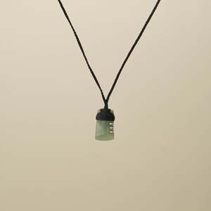 Inanga XS Notched Toki Pounamu Pendant, Black Binding