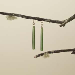 Kahurangi Pounamu Drop Earrings Small