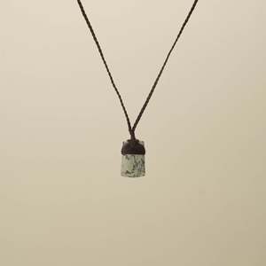 Kōkopu XS Toki Pounamu Pendant, Brown Binding
