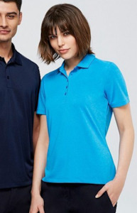 collection: Ladies Aero Polo - Solid Black