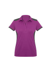 Products: Ladies Rival Polo - Cerise/Grey