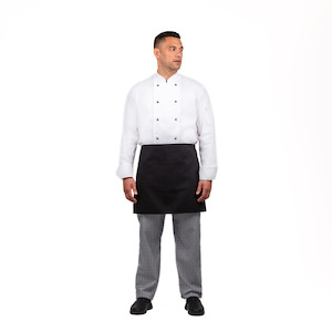 Chefs Half Apron with pocket - Black
