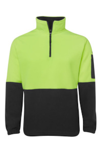 Hi Vis Half Zip Polar Fleece