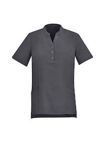 Bizcare: Women's Plain Short Sleeve Tunic - Charcoal