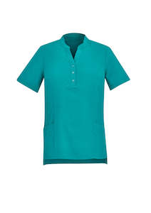 Women's Plain Short Sleeve Tunic - Teal