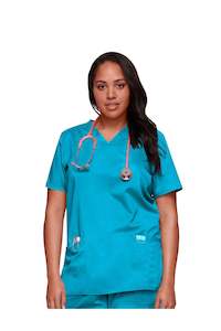 Healthcare Wellness: Cherokee Women's WW Revolution V-Neck Top - Turquoise
