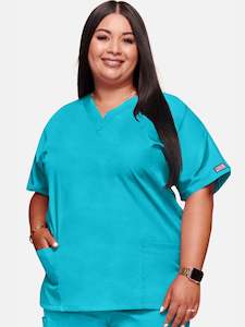 Womens V Neck Top - Turquoise