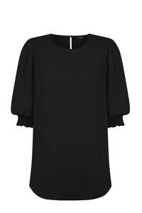 Lola 3/4 Sleeve Shirred Cuff Top