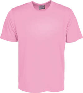 Unisex Plain Breezeway Micromesh Tee - Pink