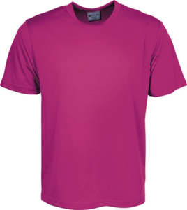 Unisex Plain Breezeway Micromesh Tee - Magenta