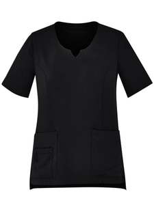 Womens Avery Tailored Fit Round Neck Scrub Top