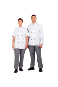 Arrow Uniforms: Long Sleeve Chef's Jacket & Check Pant Set