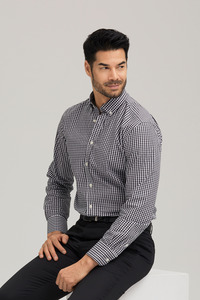 Corporate Office Wear: Men's City Check LS Shirt