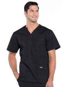 WW Professionals Men's Scrub V-Neck Top
