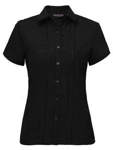 All: Stretch Spot Blouse Short Sleeve