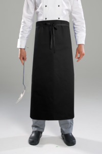 Long Waist Apron Polycotton - Black