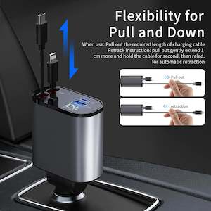 Products: 4 IN 1 Retractable Car Charger