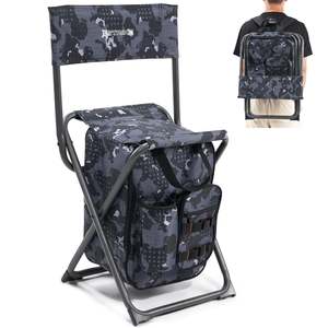 X Strike Backpack Fishing Chair with Cooler Bag and Backrest Folding Camping Sto&hellip;