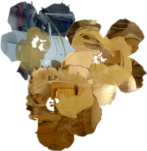 Sally Bulling: Majestic Giant Cluster: Aspen Gold and Sky Blue