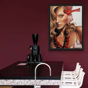 Vibrant: Red Cardinal Framed print