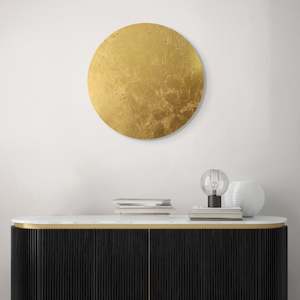 Hand created abstract round #GLD