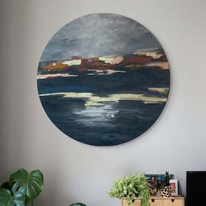 Hand painted abstract round #ES