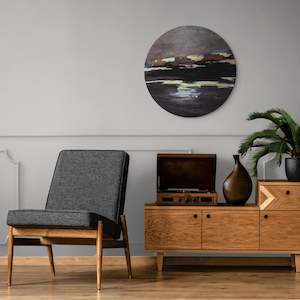 Aba Originals: Hand painted abstract round #SEB