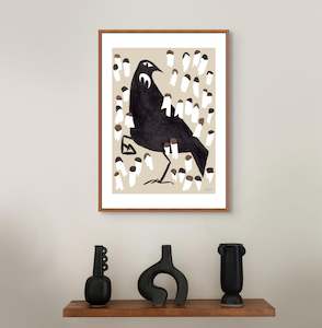 Aba Birds: Tūī Bird- Beige