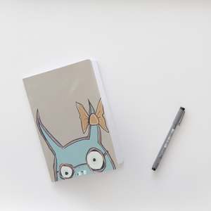 Mustard Bow Monster Notebook