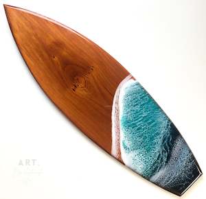 Med Wooden Surfboard Resin Art