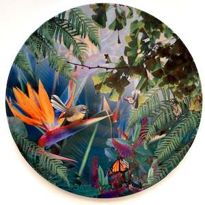 Ceramic Coaster Single - Tropical Garden Paradise