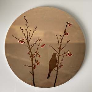 Ceramic Coaster Single - Sunset Tui (Circular)
