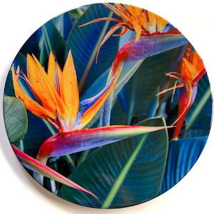 Ceramic Wall Art Tile 20cm - Birds of Paradise Flowers